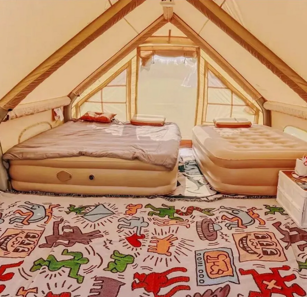 Палатка - дом четырехместная надувная 300х200х210см. / Палатка на надувном каркасе